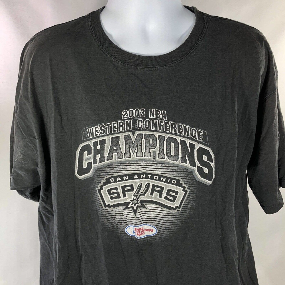 Vintage 2003 Western Conference Champions San Antonio Spurs Shirt Mens 2XL NBA